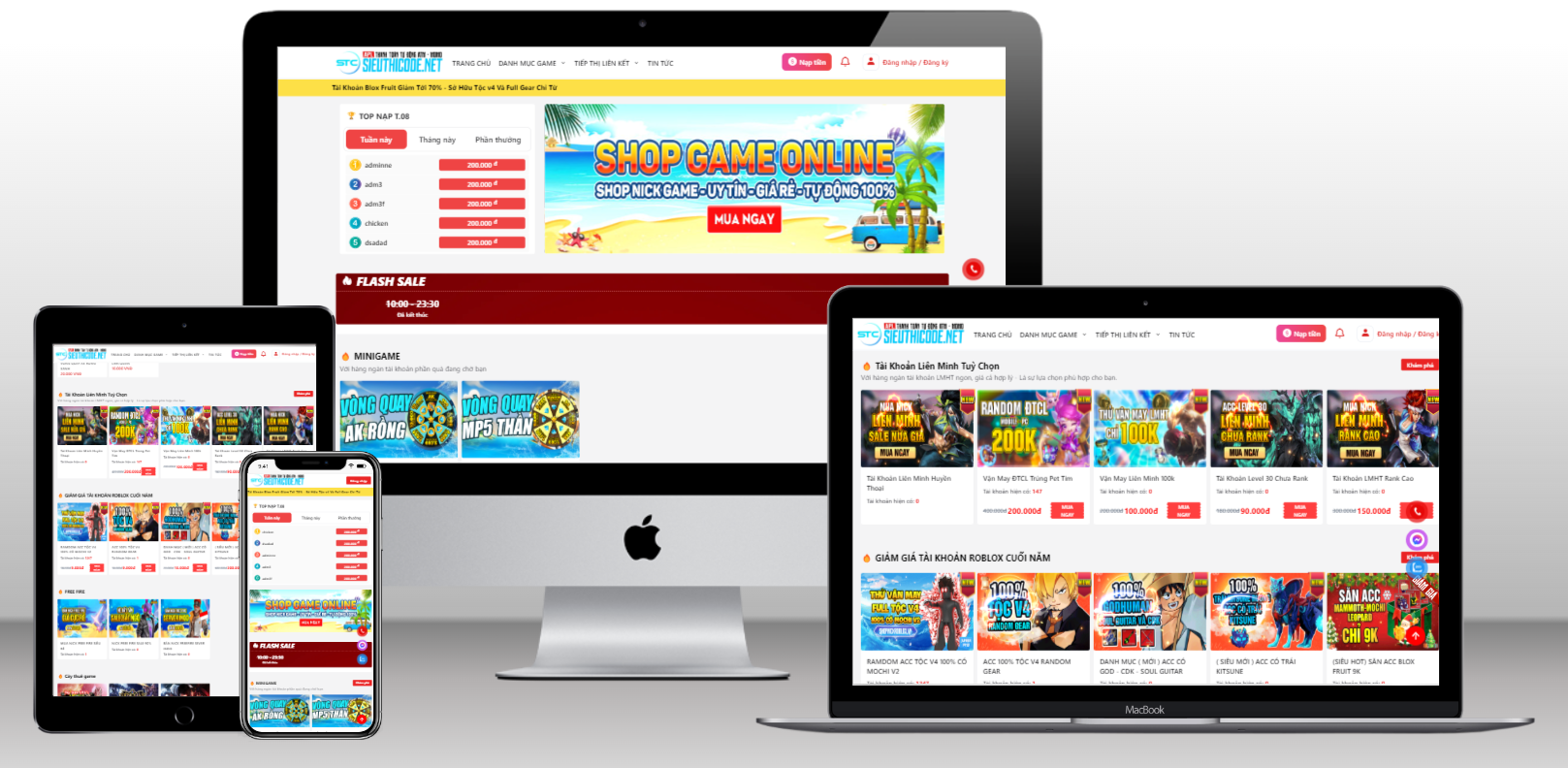  Code bán acc game đủ loại (muốn bán game nào thêm game đó) - Hùng Huy