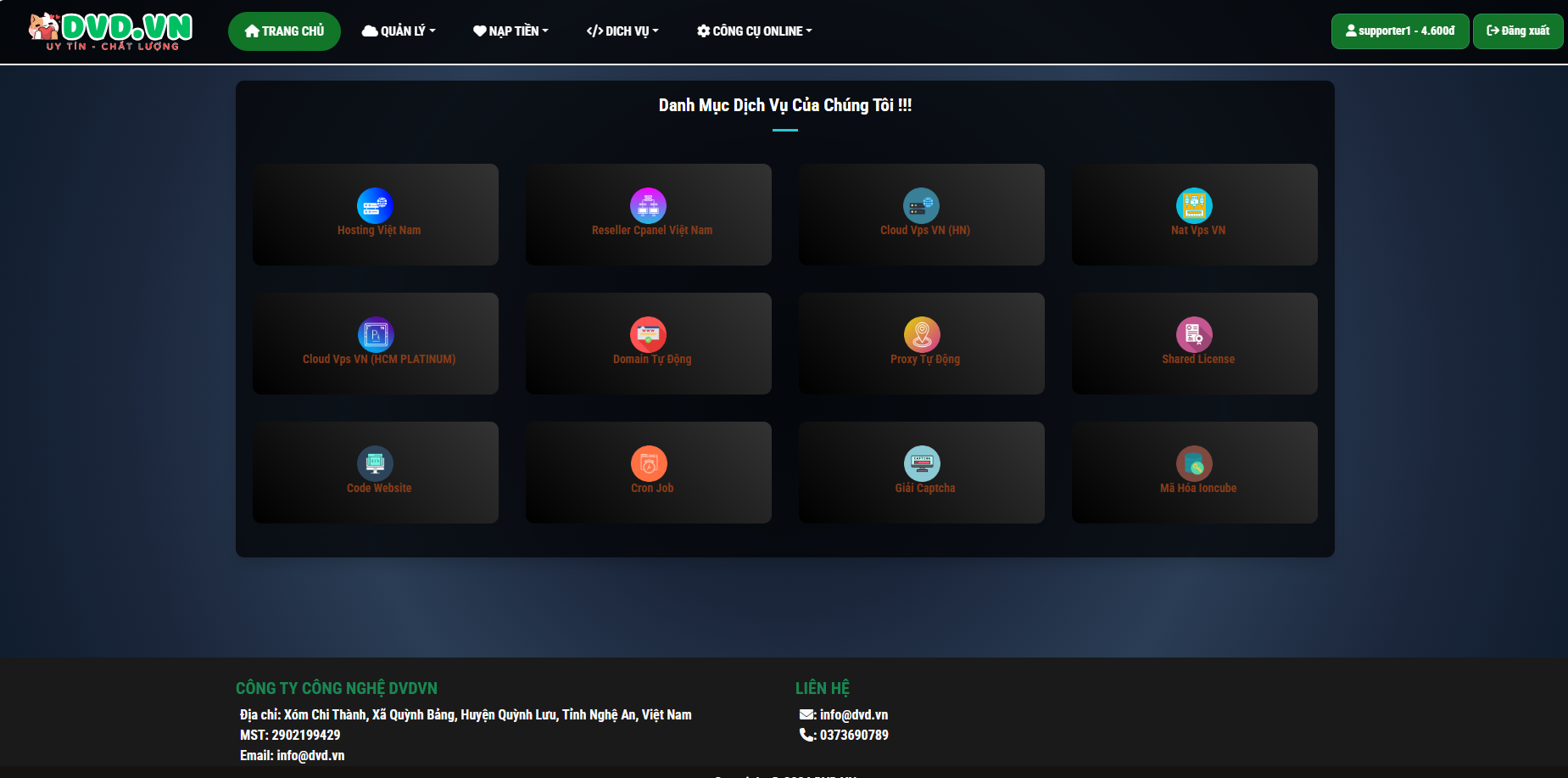  Code Fake DVD.VN bản không lỗi có nạp tiền auto có thể kinh doanh - Hùng Huy